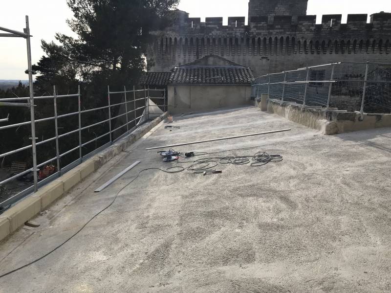 terrasse échafaudage